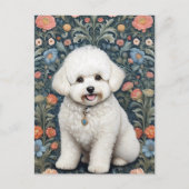 Bichon Frise William Morris geïnspireerd door bloe Briefkaart (Voorkant)