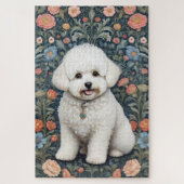 Bichon Frisé William Morris geïnspireerd door bloe Legpuzzel (Verticaal)
