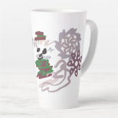 Bichon Frise Winter Latte Mok (Rechterhoek)
