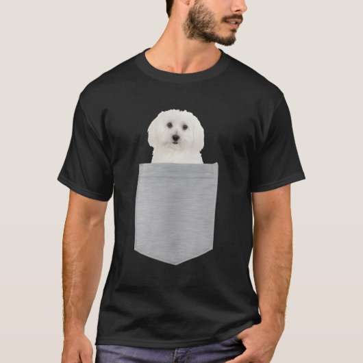 Bichon Frissen in je zak T-shirt (Voorkant)