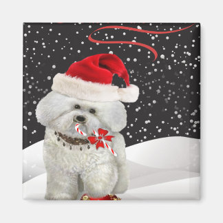 Bichon Genieten van Kerstmis Magneten