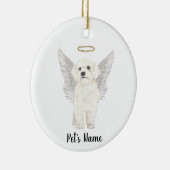 Bichon Havanese Malteeser Hond Sympathie Herdenkin Keramisch Ornament (Rechts)