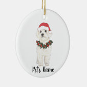 Bichon Havanese Maltese Keramische Kerst Keramisch Ornament (Rechts)