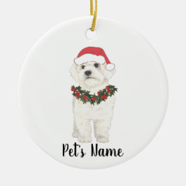Bichon Havanese Maltese Keramische Kerst Keramisch Ornament