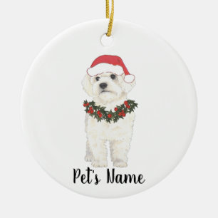Bichon Havanese Maltese Keramische Kerst Keramisch Ornament