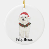 Bichon Havanese Maltese Keramische Kerst Keramisch Ornament (Achterkant)