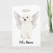 Bichon Havanese Maltese sympathie Memorial Kaart (Voorkant)