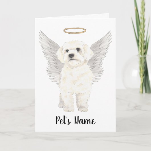 Bichon Havanese Maltese sympathie Memorial Kaart (Voorkant)