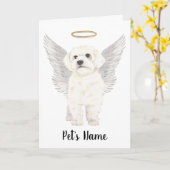 Bichon Havanese Maltese sympathie Memorial Kaart (Gele Bloem)
