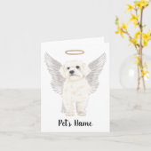 Bichon Havanese Maltese sympathie Memorial Kaart (Gele Bloem)