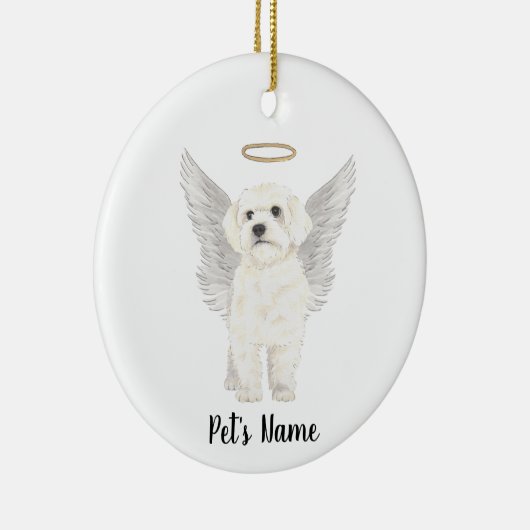 Bichon Havanese Maltezer Hond Sympathie Herdenking Keramisch Ornament (Rechts)