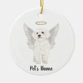Bichon Havanese Maltezer Hond Sympathie Herdenking Keramisch Ornament (Voorkant)