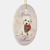 Bichon Heart Mam Keramisch Ornament (Rechts)