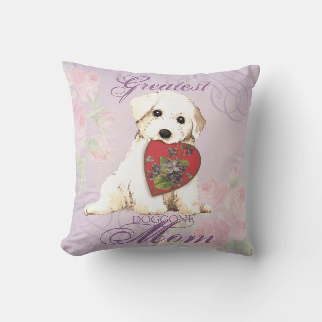 Bichon Heart mama Kussen (Voorkant)