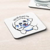 Bichon heeft alles over mij drankjes onderzetter (Linkerzijde)