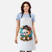 Bichon Hond Pirate Schort (Gedragen)