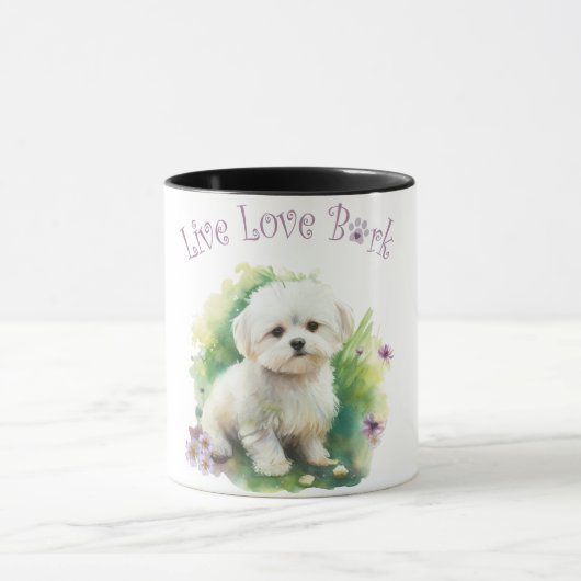 Bichon Hondenmoeder Bloemen Mok (Midden)