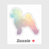 Bichon Hondenras Geo Silhouette Pastel Sticker (Vel)