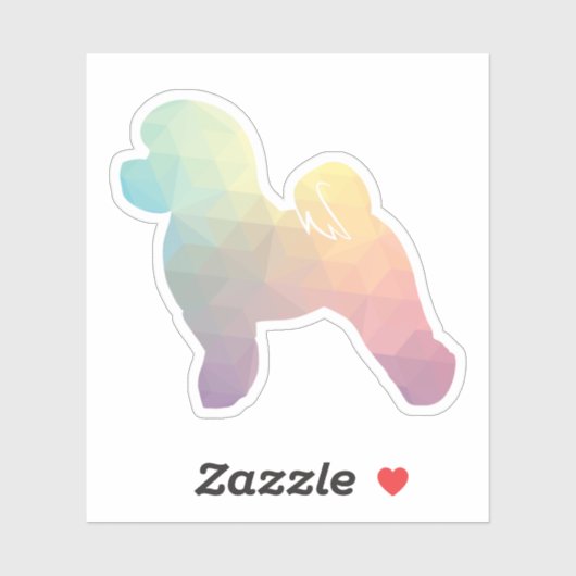 Bichon Hondenras Geo Silhouette Pastel Sticker (Vel)