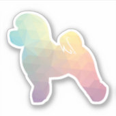 Bichon Hondenras Geo Silhouette Pastel Sticker (Voorkant)