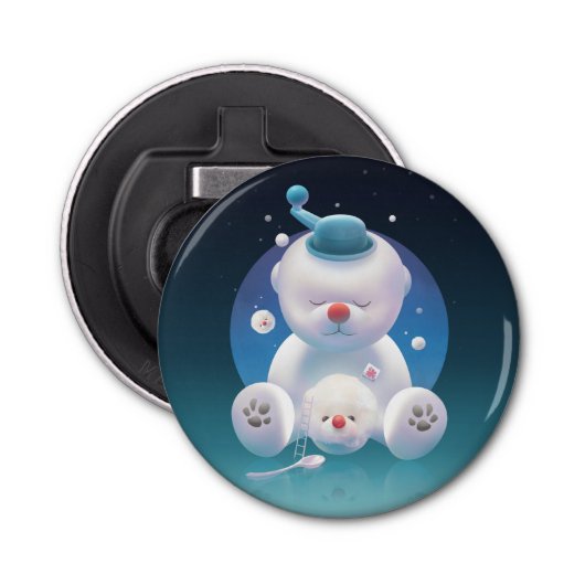 Bichon Ice Shaver Dreamland Button Flesopener (Voorkant)