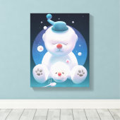 Bichon Ice Shaver Dreamland Canvas Afdruk (Insitu (Houten vloer))