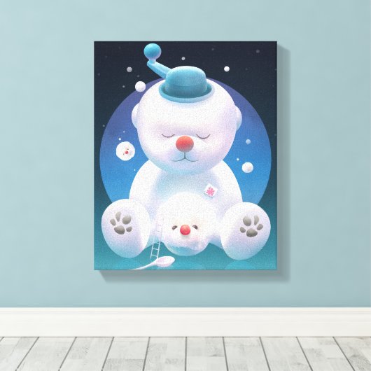 Bichon Ice Shaver Dreamland Canvas Afdruk (Insitu (Houten vloer))