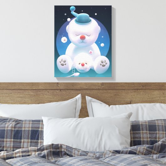 Bichon Ice Shaver Dreamland Canvas Afdruk (Insitu (Slaapkamer))