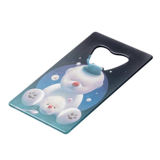 Bichon Ice Shaver Dreamland Creditkaart Flessenopener (Voorkant Gekanteld)