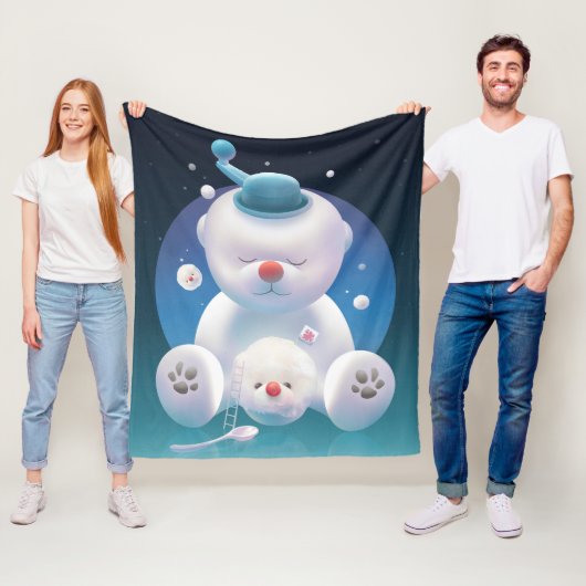 Bichon Ice Shaver Dreamland Fleece Deken (In situ)