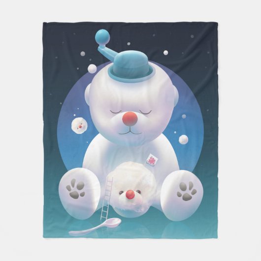 Bichon Ice Shaver Dreamland Fleece Deken (Voorkant)