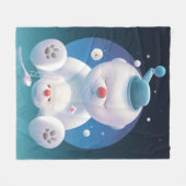 Bichon Ice Shaver Dreamland Fleece Deken (Voorkant (Horizontaal))