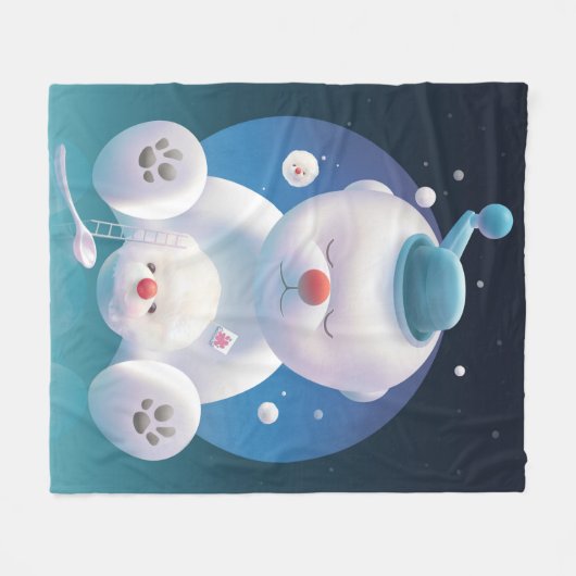 Bichon Ice Shaver Dreamland Fleece Deken (Voorkant (Horizontaal))