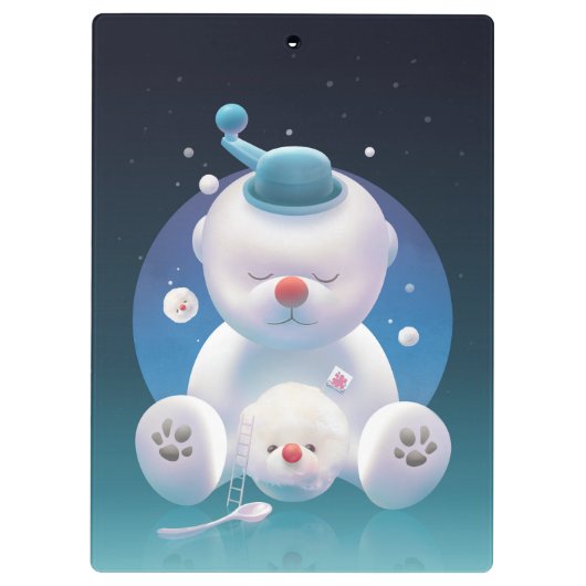 Bichon Ice Shaver Dreamland Klembord (Achterkant)