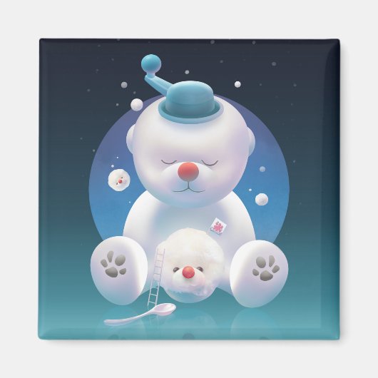 Bichon Ice Shaver Dreamland Magneet (Voorkant)