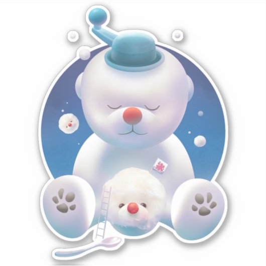 Bichon Ice Shaver Dreamland Sticker (Voorkant)