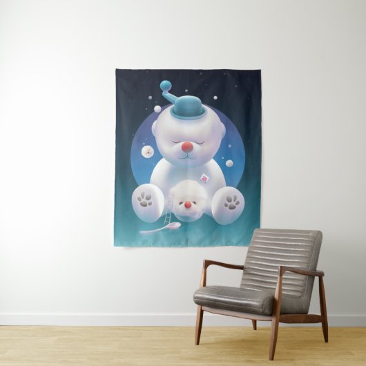 Bichon Ice Shaver Dreamland Wandkleed (In situ)