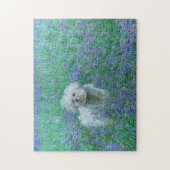 Bichon in Bluebonnets Legpuzzel (Verticaal)