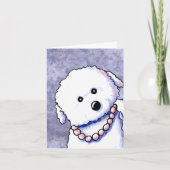 Bichon in het Wenskaart Pearls Kaart (Voorkant)