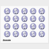 Bichon in parelStickers Ronde Sticker (Vel)