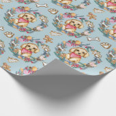 Bichon-kerst Cadeaupapier (Hoek)