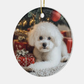 Bichon-kerst Keramisch Ornament (Links)