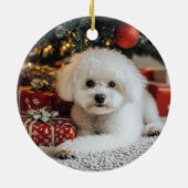 Bichon-kerst Keramisch Ornament (Achterkant)
