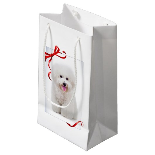 Bichon-kerstcadeau Klein Cadeauzakje (Voorkant Gekanteld)