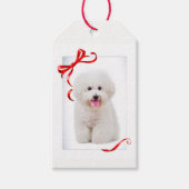 Bichon-kerstcadeaus voor kerstcadeaus cadeaulabel (Voorkant)