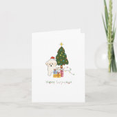 Bichon Kerstkaart Feestdagen Kaart (Voorkant)