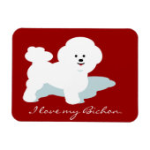 Bichon Liefde Magneten in Rood (Horizontaal)