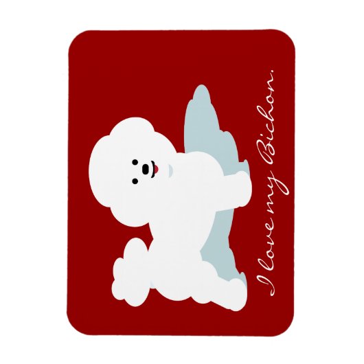 Bichon Liefde Magneten in Rood (Verticaal)