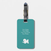 Bichon Love Design Travel Gift Bagagelabel (Achterkant verticaal)