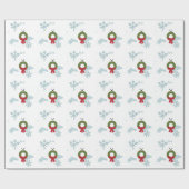 Bichon Love kerstfeeststijl Cadeaupapier (Vlak)